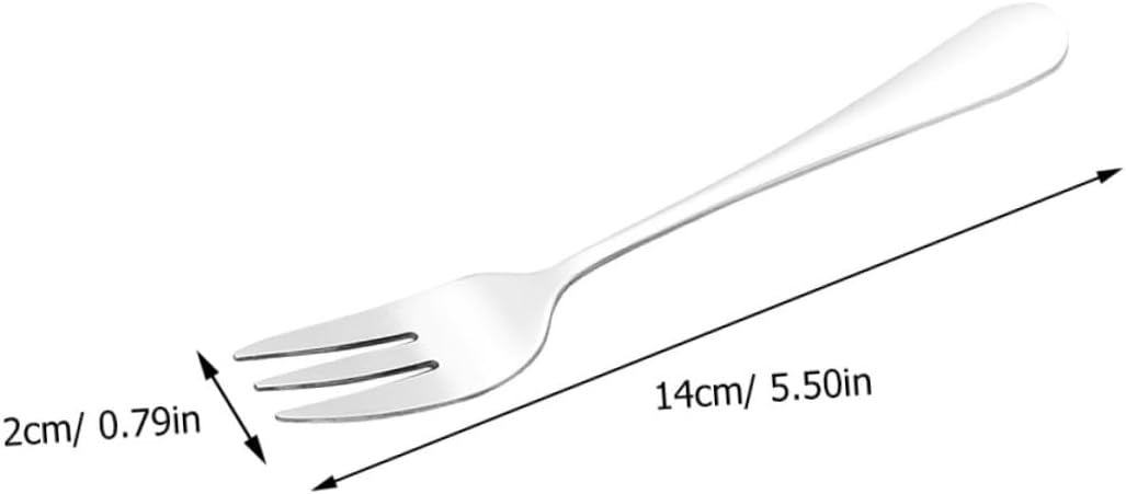 24-Piece Stainless Steel Dessert Fork Set Multi-Functional Small Forks for Fruit and Cake Wear-Resistant Cutlery for Home and Parties