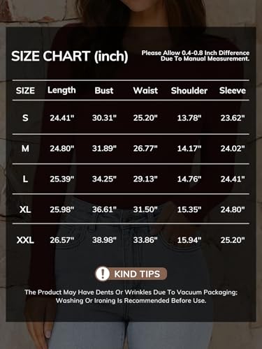 ATHMILE Womens Long Sleeve Crewneck Ribbed Tops Fall Fitted Stretch Casual Basic T Shirts 2025 A-White