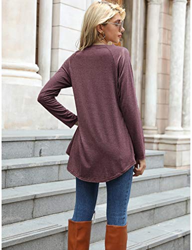 Locryz Women Tunic Tops for Leggings Graphic Print Shirt Casual Long Sleeve Tunics Blouse2