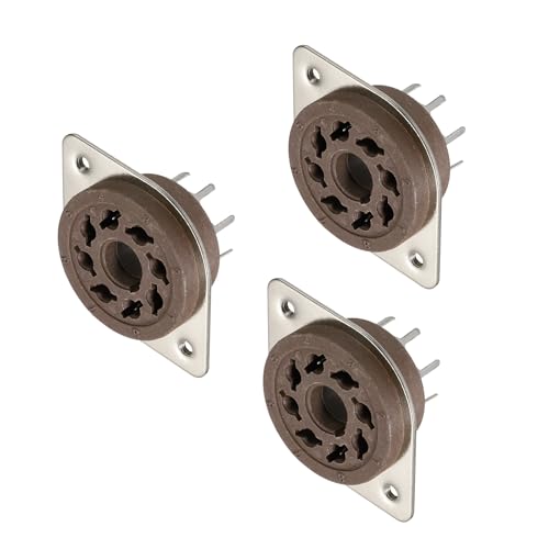 Douille de tube PCB céramique 8 broches pour lampe 12AU7 12AX7 30mm lot de 3