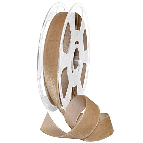 Ruban de Velours nylvaleur Morex Terre 2,4 cm x 4,6 m pour créations - 2