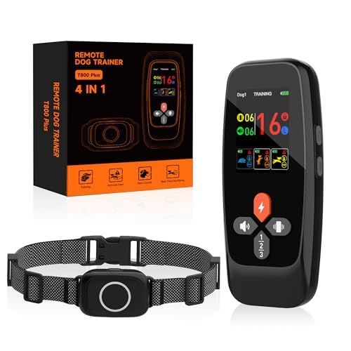 Wireless Dog Fence System : Mobile Electric Dog Fences Up to 3300 Feet Portable Dog Training Collar with Remote(Adjustable)