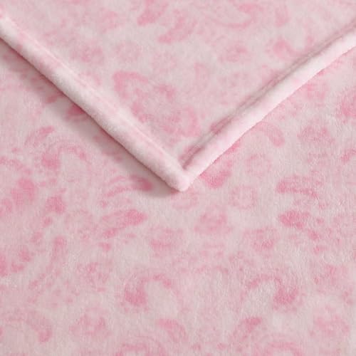 Image of Betsey Johnson - Blanket, Buttery-Soft Throw Blanket for Couch or Bed, Boldly Plush & Oversized Bedding (Betsey Damask Pink, 50 inch x 70 inch)