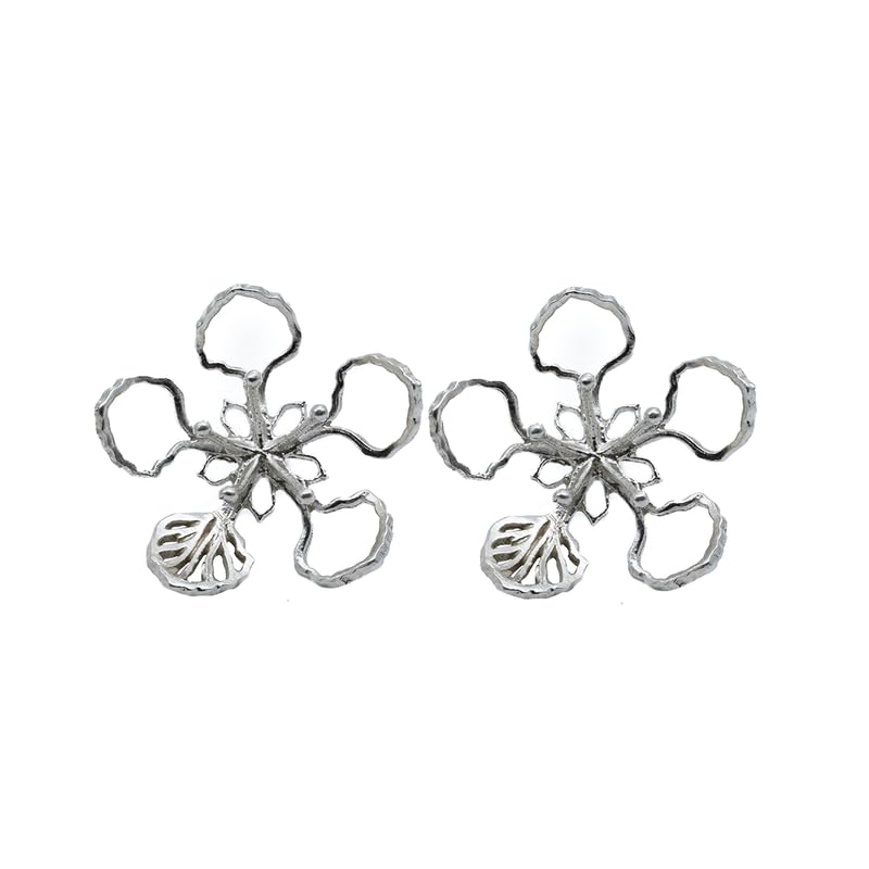House Of Aadyaa Handmade Silver Gulmohar Earring | Made in 92.5 Silver (B0DCGD45FJ) Amazon Price History, Amazon Price Tracker