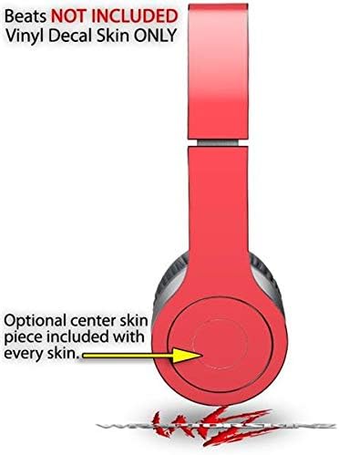 Skin Decal Wrap Works with Original Beats Solo HD Headphones Solids Collection Coral Skin Only (Headphones NOT Included)