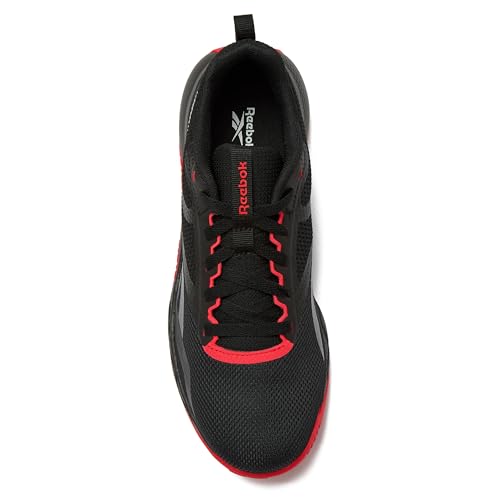 Reebok Men's Nfx Trainer Sneaker, Black/Energy Red/Footwear White, 11.5
