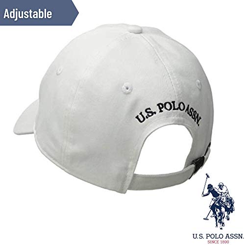 Image of U.S. Polo Assn. Baseball Cap, 100% Cotton Adjustable Dad Hat with Small Pony Logo