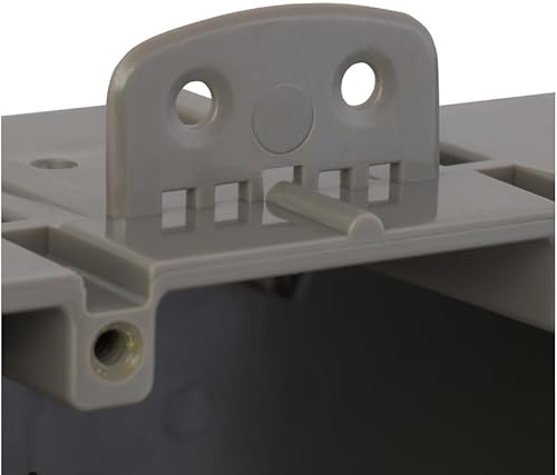 Vista 70 de Southwire MSBST250 - Caja inteligente eléctrica para montaje y techo, diente de tiburón con sierra de agujero, soporta 6 libras, color gris