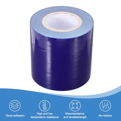 Image of PATIKIL Removable Protective Film Tape, 6 Inch x 656 ft PE Surface Protective Scratch Film Tape Roll for Furniture Electrical Appliances Plastic Hardware Medium Stickiness Blue