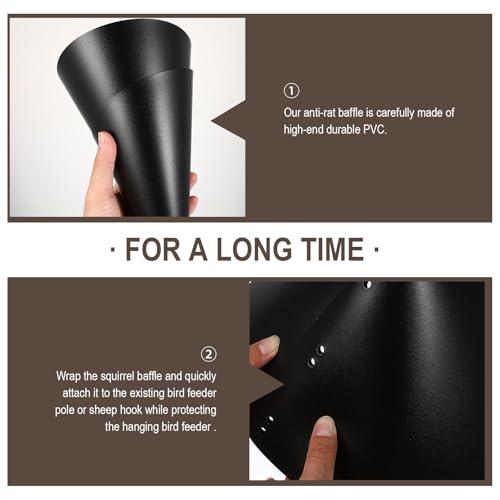 Protector para pájaros con deflector envolvente antideslizante para comederos colgantes exteriores 7