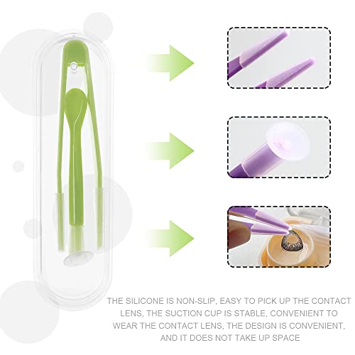 Outil pour lentilles de contact, outil de voyage portable pour lentilles de contact, outil de retrait et d'insertion, pince à lentilles de contact, ventouse, multicolore, Portable sp02 - Image 4