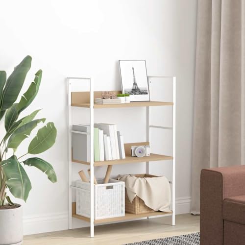 Estante de almacenamiento compacto con baldas de madera para sala de estar 4