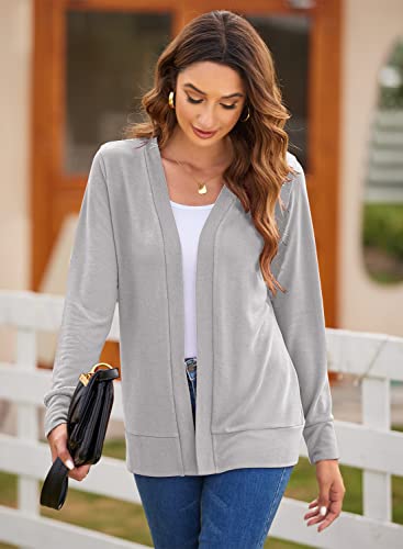 Image of Hount Womens Long Sleeve Open Front Knit Cardigans Casual Comfy Lightweight Cardigan Sweater