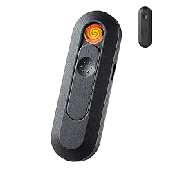 Encendedor eléctrico recargable con puerto USB, re...: Resistente al viento y a las salpicaduras: la tecnología de plasma sin llama garantiza que puedes usar el encendedor incluso en condiciones climáticas difíciles. En comparación con los encendedores de fósforos tradicionales, sin butano, sin llama, re...