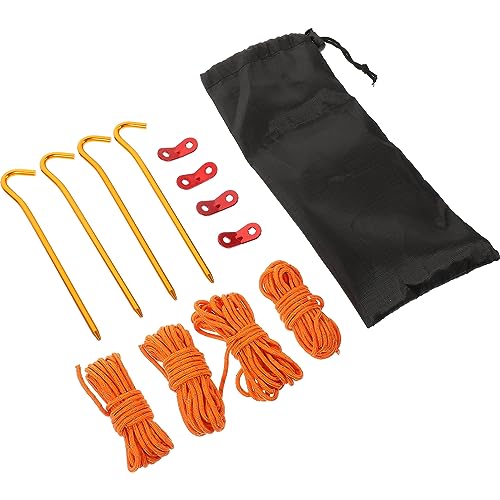 TOYANDONA 1 Set Tent Stake Set Durable Ground Nails with Easy Pull Out Design for Camping Hiking Outdoor Activities Includes Stakes Ropes