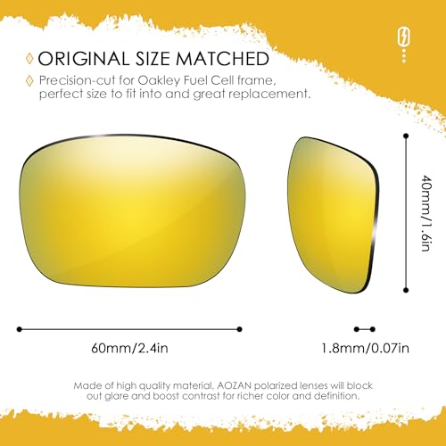 Image of ANSI Z87.1 Replacement Lenses For Oakley Fuel Cell OO9096 Sunglasses