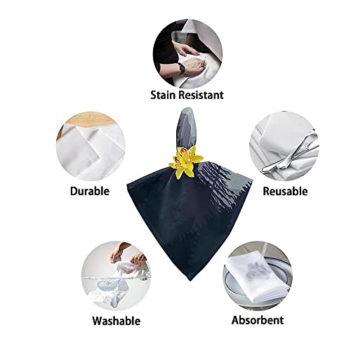 Serviettes de table de banquet TILEZE tissu lavable 50x50 cm