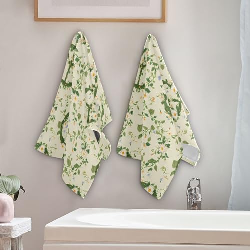 Toallas de mano Leaf Peace de algodón absorbente para baño y gimnasio 5