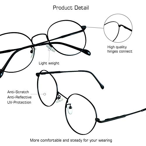 Image of VisionGlobal Blue Light Blocking Glasses for Women Men, Computer Reading, TV Glasses, Stylish Oval Frame