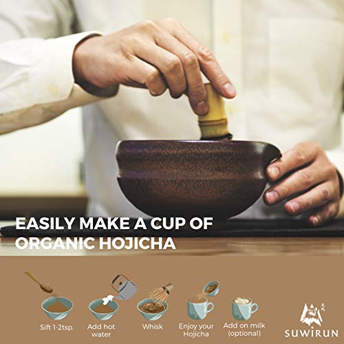 Suwirun Organic Hojicha Powder 4oz | Premium Roasted Loose Leaves Organic Matcha Powder Tea in Reddish-Brown : Unsweetened Natural Low Caffeine Macha Powder Organic Hojicha Tea Powder Boba Tea Powder Suwirun Organic Hojicha Powder 4oz | Premium Roasted Loose Leaves Organic Matcha Powder Tea in Reddish-Brown : Unsweetened Natural Low Caffeine Macha Powder Organic Hojicha Tea Powder Boba Tea Powder