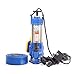 370W Fäkalienpumpe Schmutzwasserpumpe Tauchpumpe Abwasserpumpe mit Schneidwerk + Trockenlaufschutz + Überspannungsschutz + 10m Schlauch