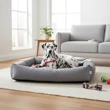 Cama Para Cachorro Grande 100x87 Cm - ESCOLHA A COR - 100% Lavável e Resistente - Pet Querido (CINZA)