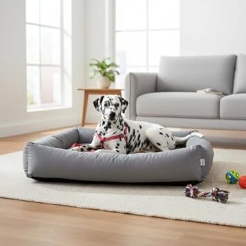Cama Para Cachorro Grande 100x87 Cm - ESCOLHA A COR - 100% Lavável e Resistente - Pet Querido (CINZA)