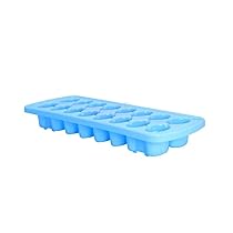 Black Olive Flexible Plastic Ice Cube Tray- Cube Plastic Ice Cube Moulds & Tray with Flexible Ice Trays, Stackable Flexible & Twist Release Safe Ice Cube Molde (16 Cavity, Pack of 1)