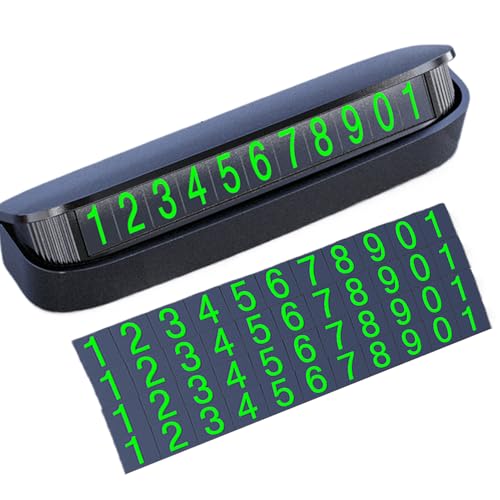 磁気電話番号プレート ? 取り外し可能な一時駐車標識、フレグランス対応デザイン、簡単な番号変更、洗練されたメタリック仕上げ |ドライバー、自動車愛好家、都市部の駐車場に最適