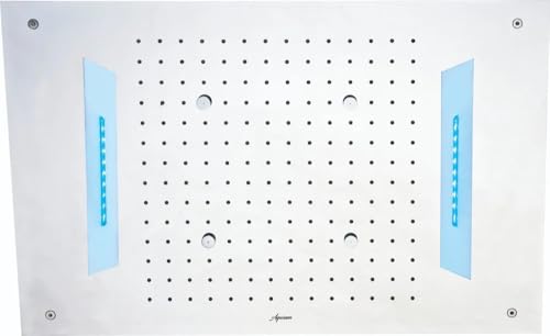 Image of Aquieen 3 inlet rain and mist shower SS304 Ceiling Shower (26 inch X 24 inch Rain + Waterfall + MIst + LED)