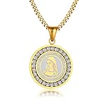 ❤(Heilige Maria Edelstahl)Material:Edelstahl 316L,hypoallergen,Blei und Nickel frei