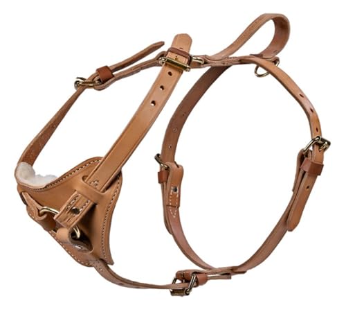 Ray Allen Mfg Signature K9 Leather Tracking Harness, Medium, Tan