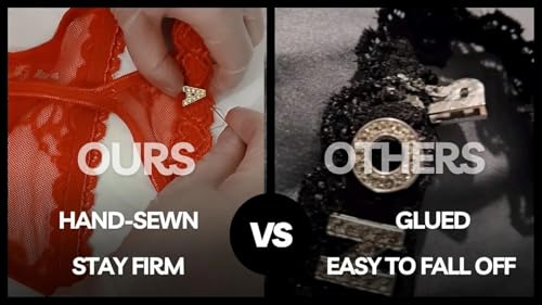 Personalized Thong with Name – Custom Rhinestone Letter Thong for Women – Sexy Lace Underwear – Gift for Valentine’s Day, Birthday, Anniversary – Sizes M, L, XL – Multiple Color Options3