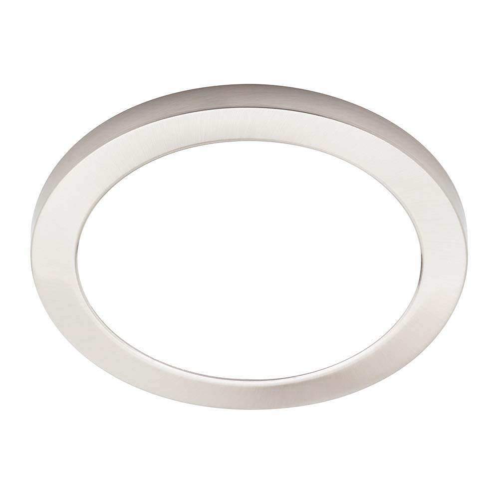 LITECRAFT Darly Flush Ceiling or Wall Light Integrated LED - (18 Watt, Satin Nickel) — image 1