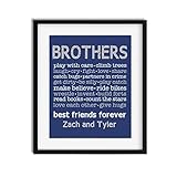Brother Rules Paper Art Print | Brother Wall Art | Brother Sign | Shared Boys Room | Brother Playroom | Boy Playroom | Brother Gift | Brother Decor