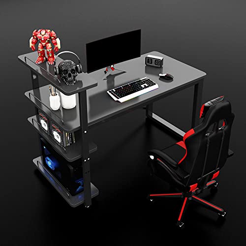 Bureau d'ordinateur gain de place avec bibliothèque modulable moderne - 2