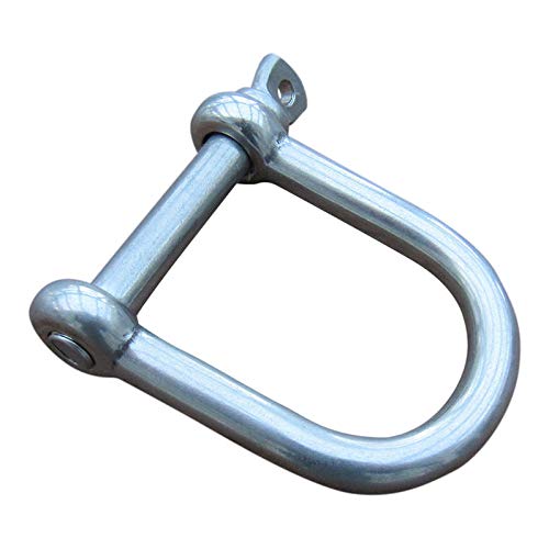 Wide D-Shackle - 316 Stainless Steel - Suitable for Mooring Buoys - M12 - Pack of 2