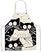 JFAN Grembiule da Cucina Donna Unisex Simpatico Cartone Animato Grembiule da Barbecue