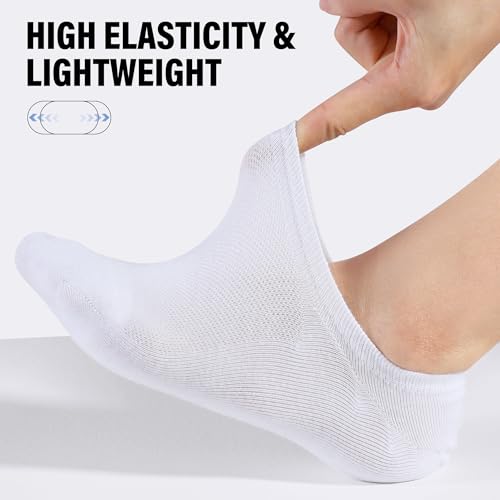 CLOSEMATE Mens No Show Socks Cotton Thin High Elasticity Low Cut Ankle Socks with Non Slip Grips 6 Pairs4