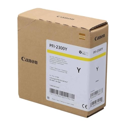PFI-2300Y Canon jaune 5280C001 encre 330 ml haute fidélité colorimétrique