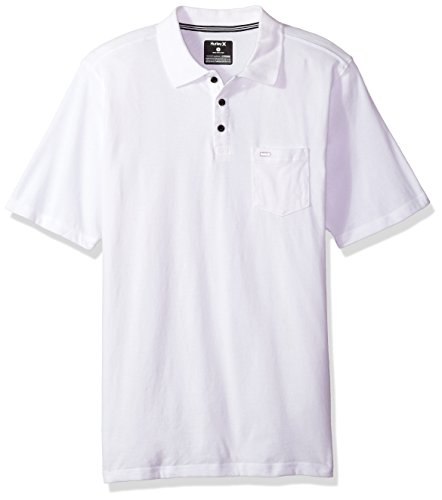 Hurley Men's Nike Dri-Fit Short Sleeve Lagos Polo, White, XL