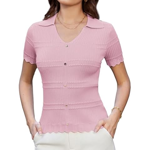 GRACE KARIN Women's Short Sleeve Polo Shirt Cover