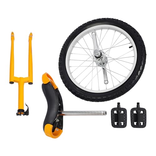 Image of 18inch Unicycle, Outdoor Adjustable Seat Height Sports Unicycle, Portable Thickened Steel Frame Balance Unicycle, W /Saddle & 2 Pedals, for Outdoor Sports Fitness Exercise