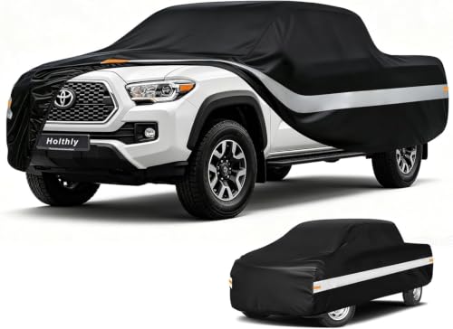 Image of 10 Layers Truck Cover Waterproof All Weather. Pickup Truck Cover Rain Snow UV Dust Protection. Length: 216-220 inches, Universal Fit for HR-B-PK-M+(B-575)-0.