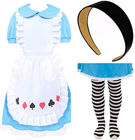 Alice’s Wonderland Dress Fancy Dress Costume for Children – Classic Storybook Outfit for Girls, Tea Party, World Book Day, Halloween and Themed Dress Up Events - View 3