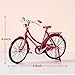 JIALINXIA Miniature Alloy Bicycle Bookshelf Decor, Metal Art Home & Office Ornament, Desk Accessories Model Bike for Collections, Coffee Bar Decorations (Red)