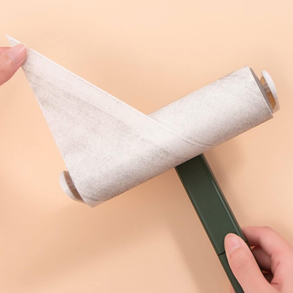 2 in 1 Pet Hair Remover & Lint Roller Portable Sticky Hair Roller Brush, 1 Handle with 1 Refills, 60 Sheets, for Dog & Cat Hair Removal Rodillo quitapelusas Fur Removal Tool(Size:Yellow)
