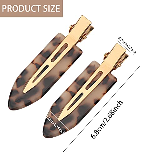 12 Pcs No Bend Hair Clips Acrylic Resin No Crease Hair Clips For Women Makeup Hairstyling Duckbill Hair Clips Barrettes For Salon Hairstyling Hairdressing Bangs Waves Face Washing Application (Set 02) #TOP1