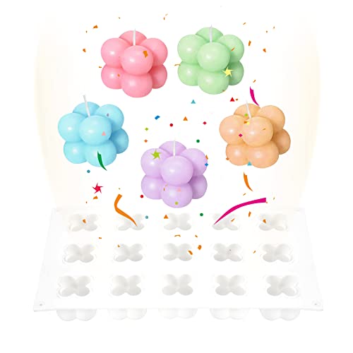 Molde De Silicona De Velas 15 Cavidades 3d Rubik Cube Moldes De Burbujas Molde De Silicona Para Fondant Para Mousse Chocolate Helado Tartas Jabones