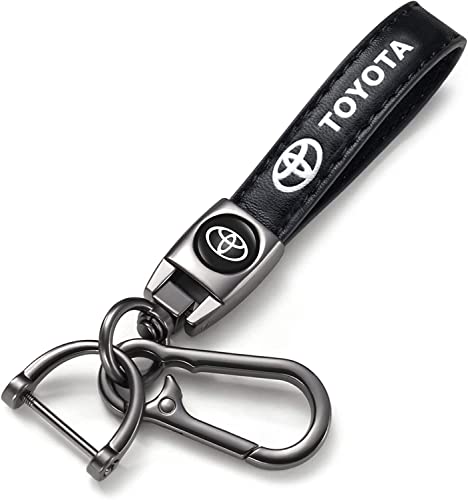 BFIVEANTE leather car keychain set for Toyota Corolla, RAV4, Highlander men and women family present...